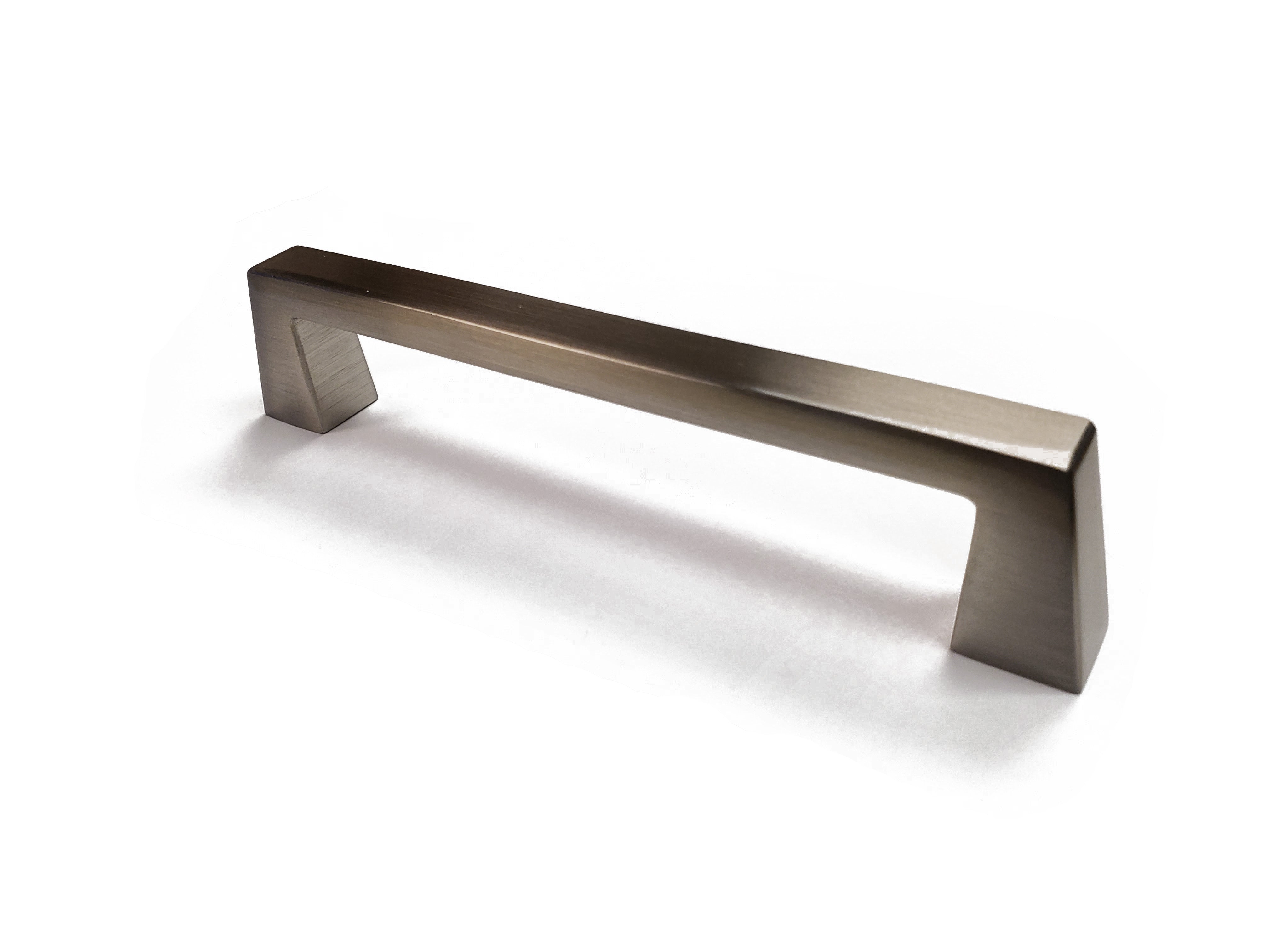 Flared Brushed Nickel Modern kitchen bath cabinet hardware craftsman collection square modern knob pull sleek traditional transitional HardwareDirect