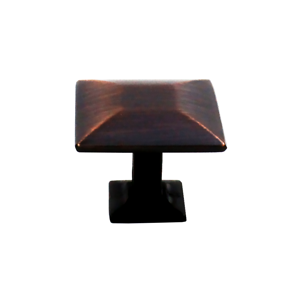 Modern kitchen bath cabinet hardware craftsman diamond square modern knob pull brushed oil rubbed bronze classic traditional transitional HardwareDirect