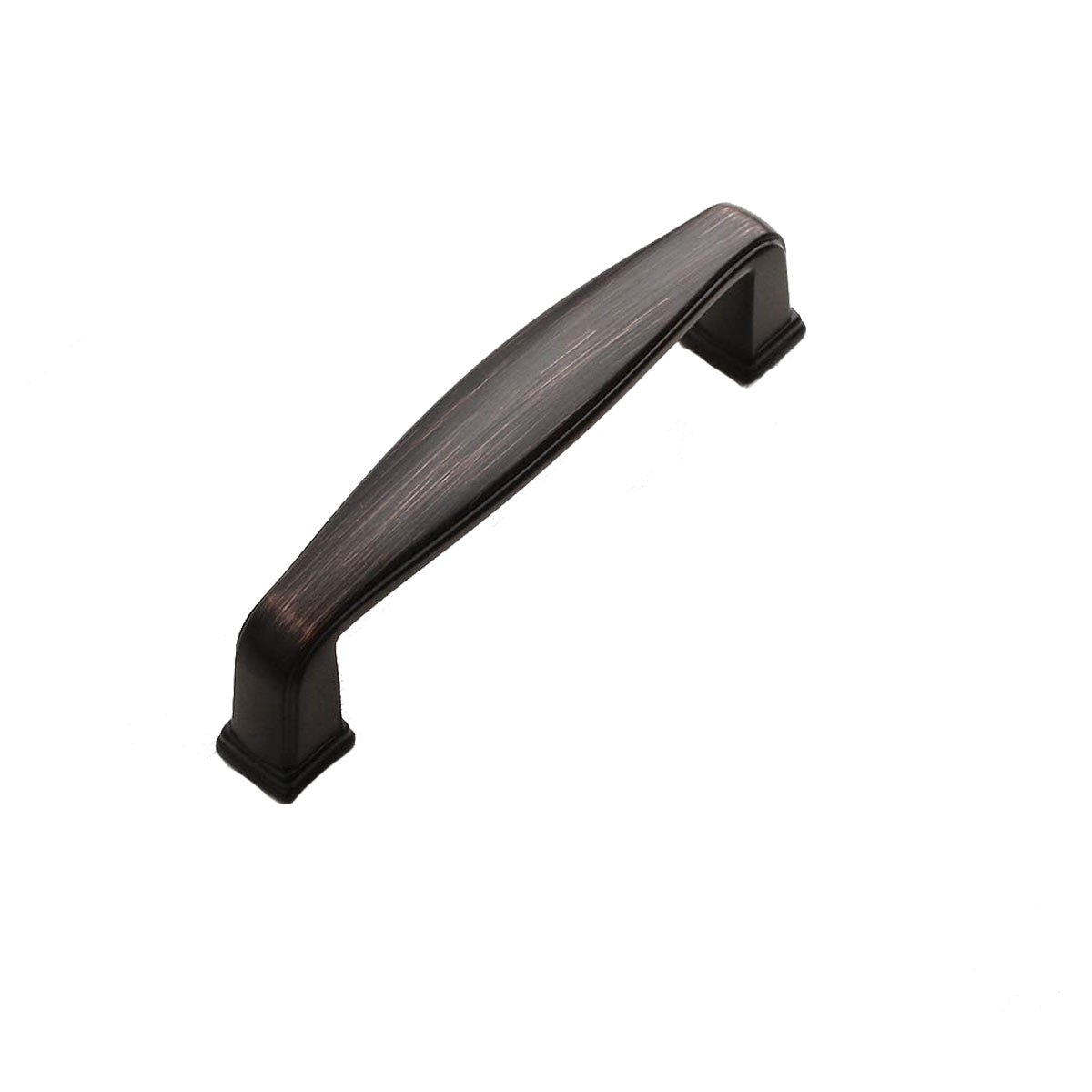 Brown bronze colored Windsor style sleek pull, kitchen or bath cabinets or furniture piece.  Brushed oil rubbed bronze modern sleek decorative handles HardwareDirect