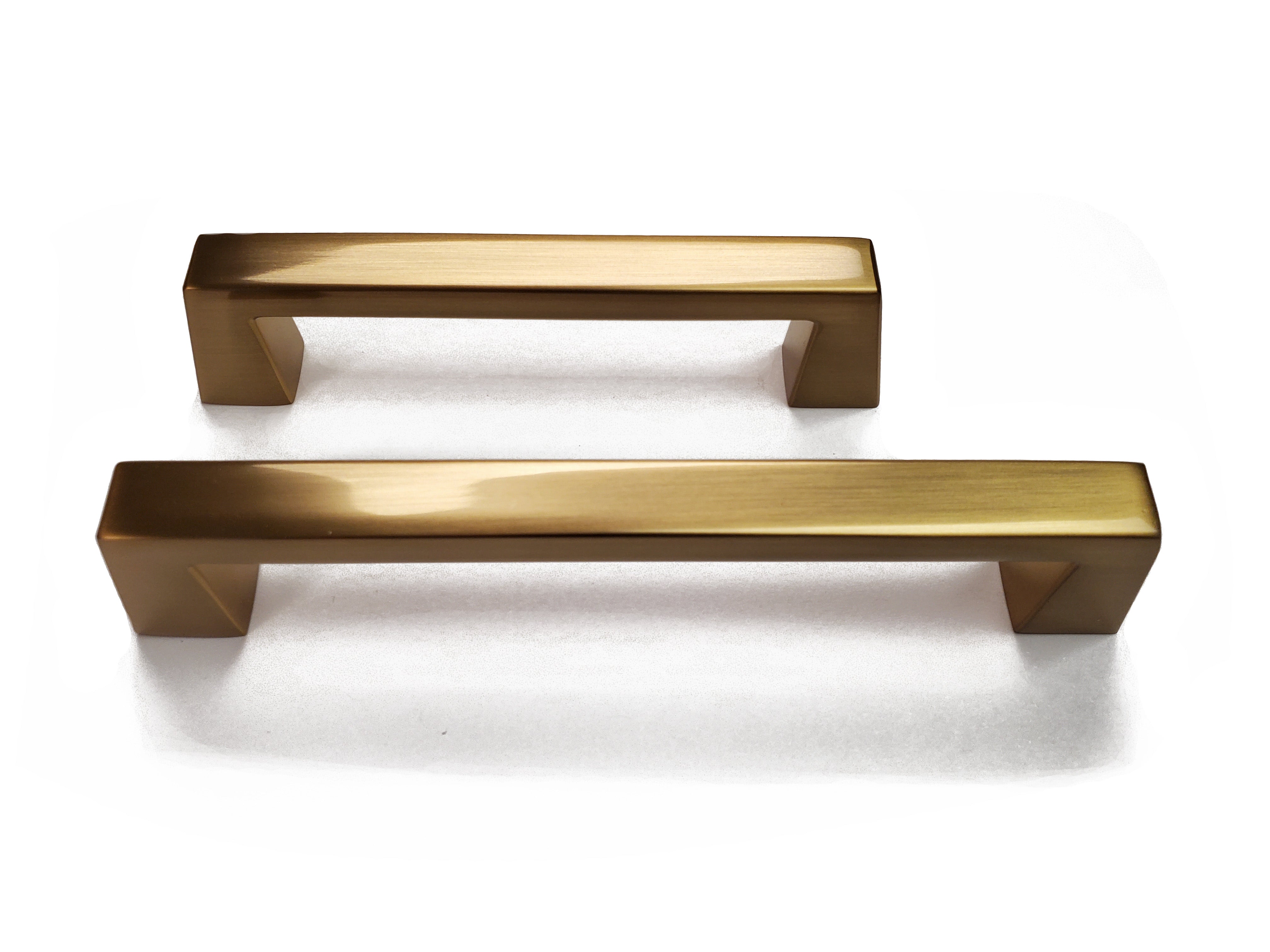 Flared Brushed Nickel champagne bronze gold black rubbed bronze size compare Modern kitchen bath cabinet hardware craftsman collection square modern knob pull sleek traditional transitional HardwareDirect