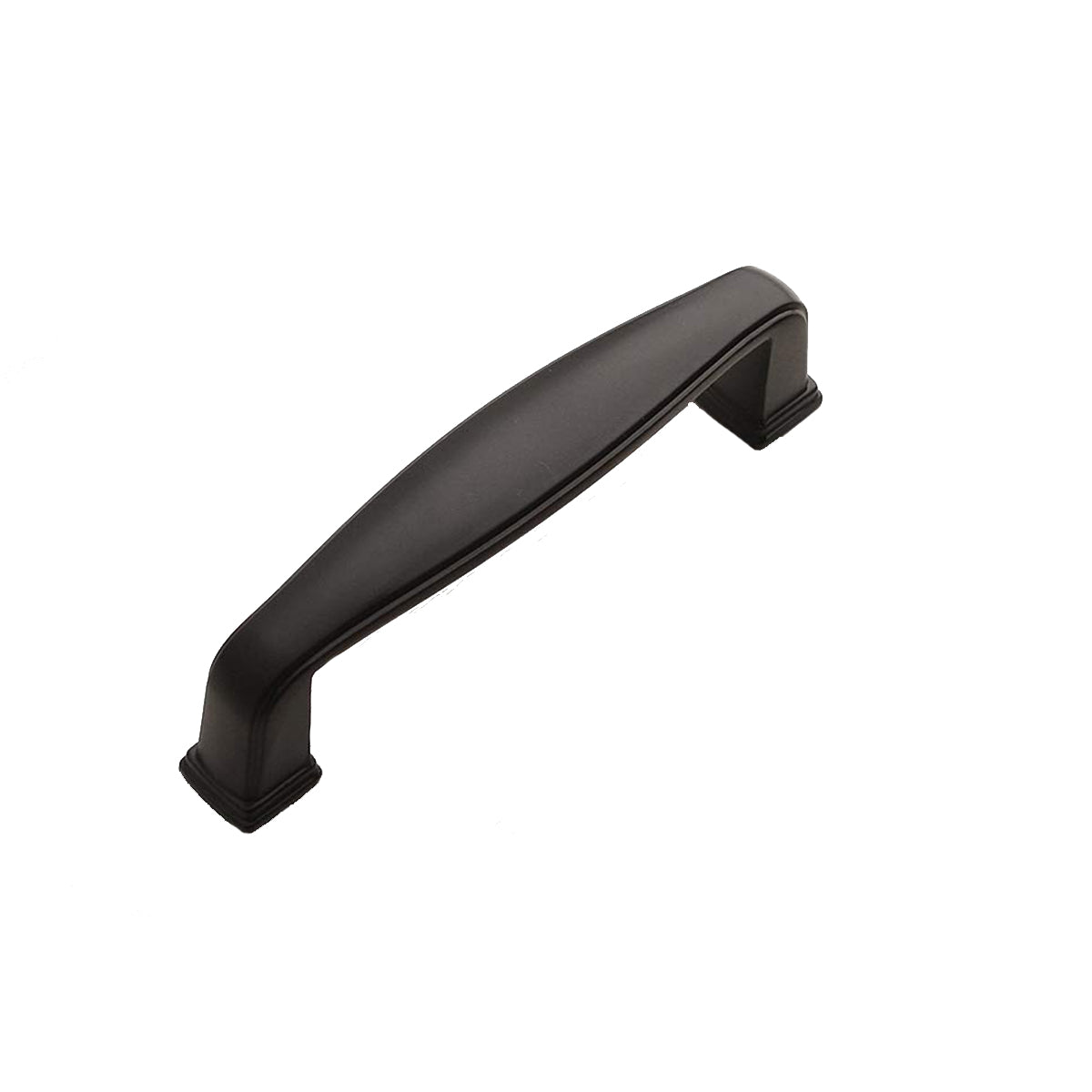Black colored Windsor style sleek pull, kitchen or bath cabinets or furniture piece.  Matte Black modern sleek decorative handles HardwareDirect