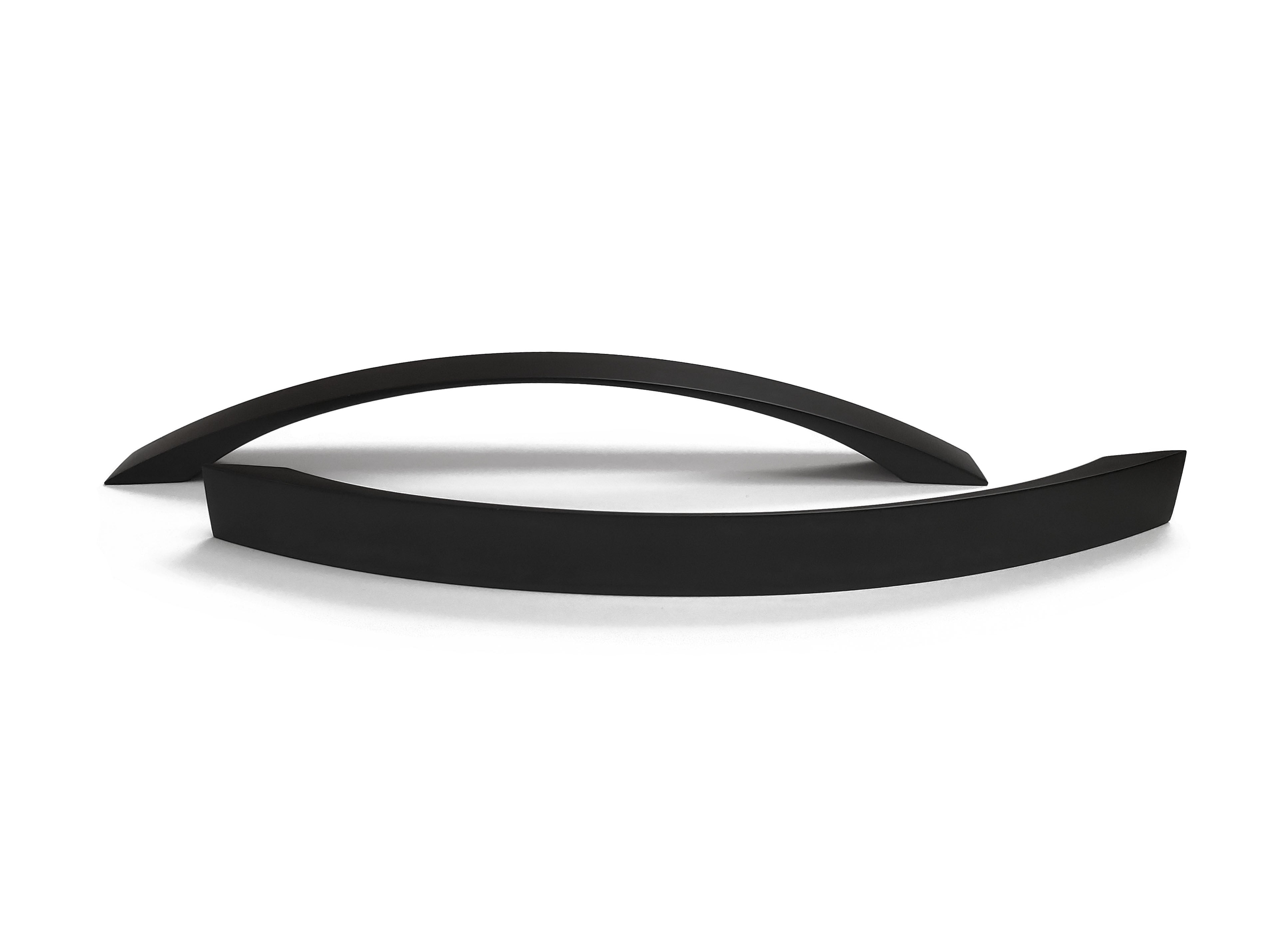 matte black kitchen cabinet handle curved modern sleek