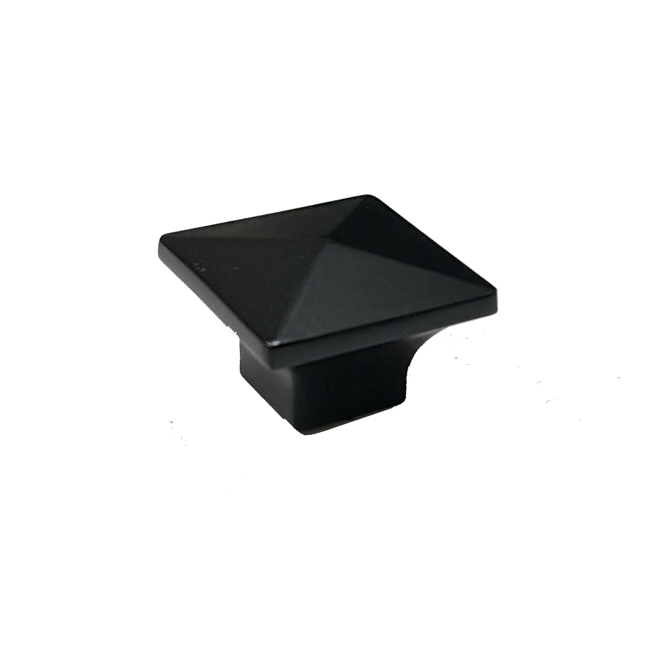 matte black side view pyramid knobs Square modern angular HardwareDirect cabinet knobs and pulls.