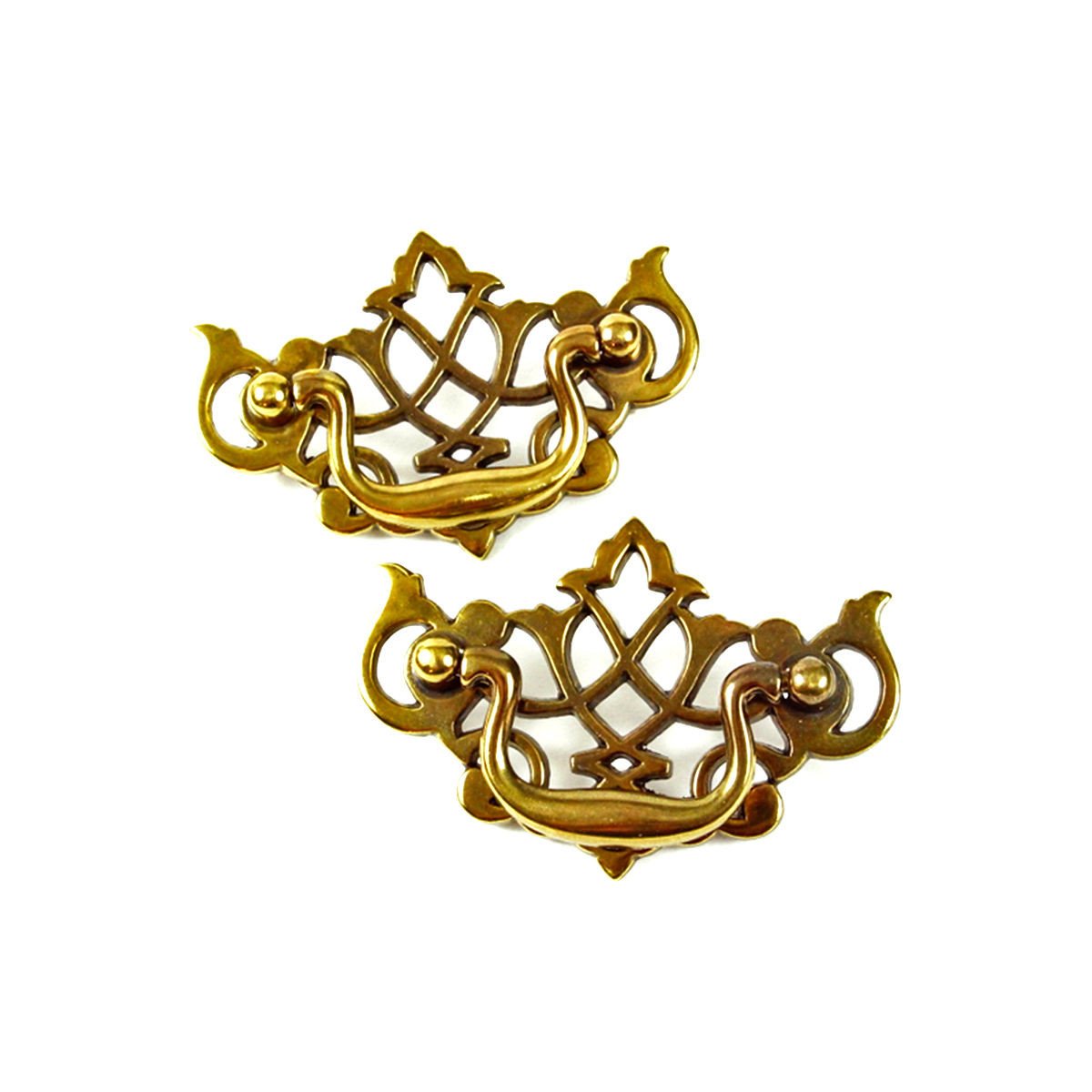 Brass Gold Lace Bail Pull Handle for Furniture/Bathroom/Kitchen Cabinet Hardware with 2.5" Center to Center