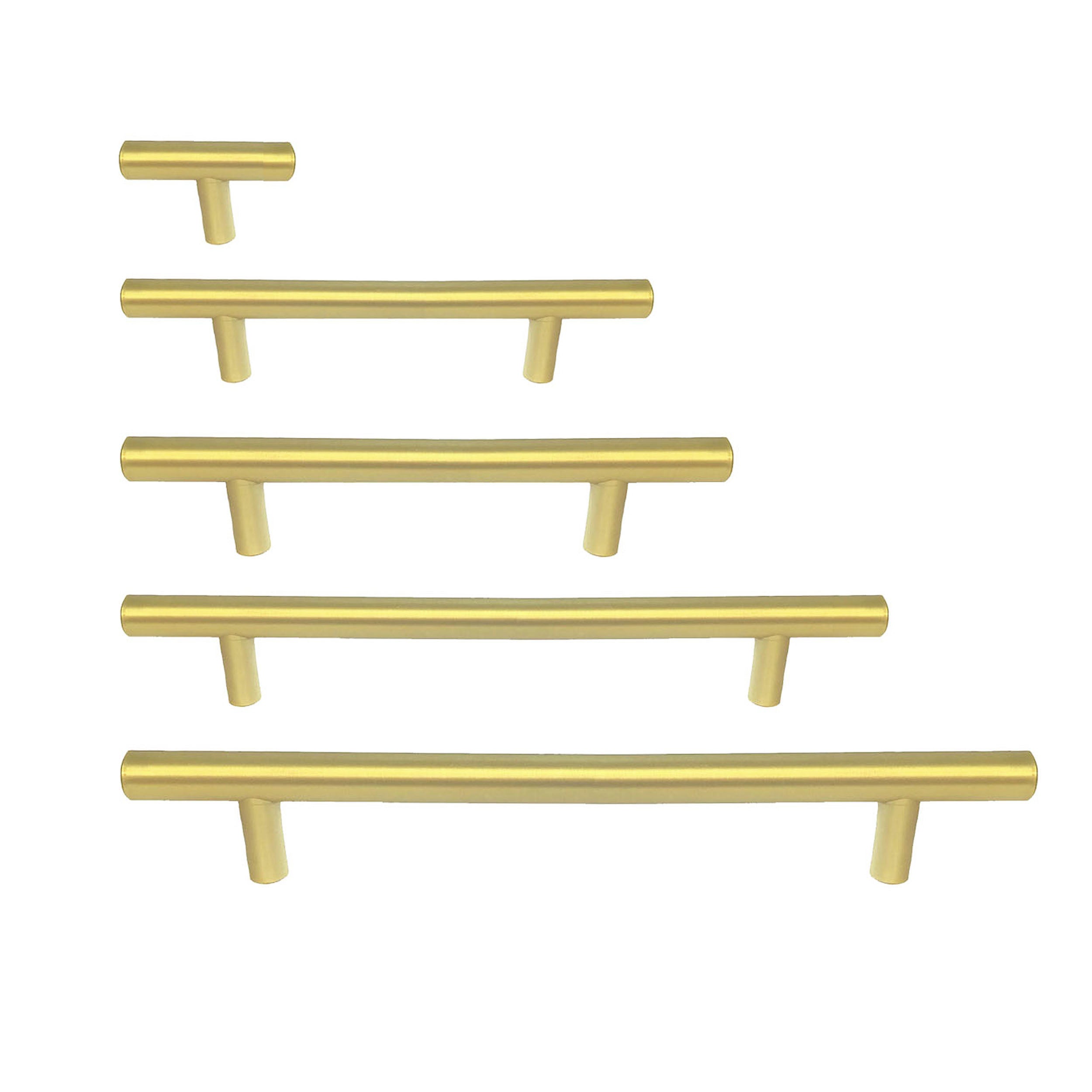 Modern Gold T Bar Kitchen Cabinet Handle Pill  Hardware