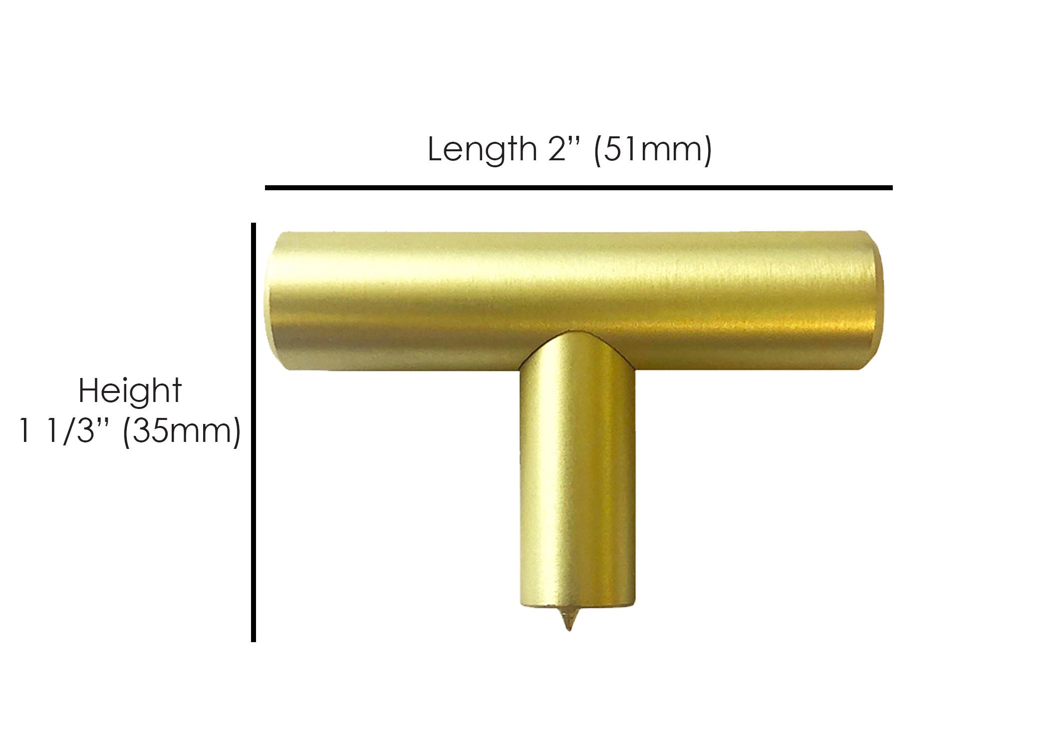 Modern Gold T Bar Kitchen Cabinet Handle Pill  Hardware