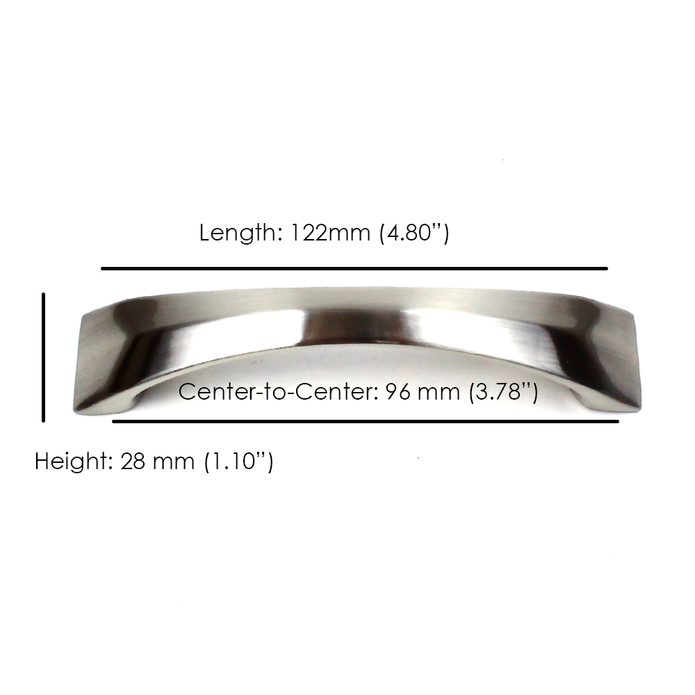 Modern kitchen bath cabinet hardware craftsman collection square modern knob pull brushed nickel ribbon sideview classic traditional transitional HardwareDirect