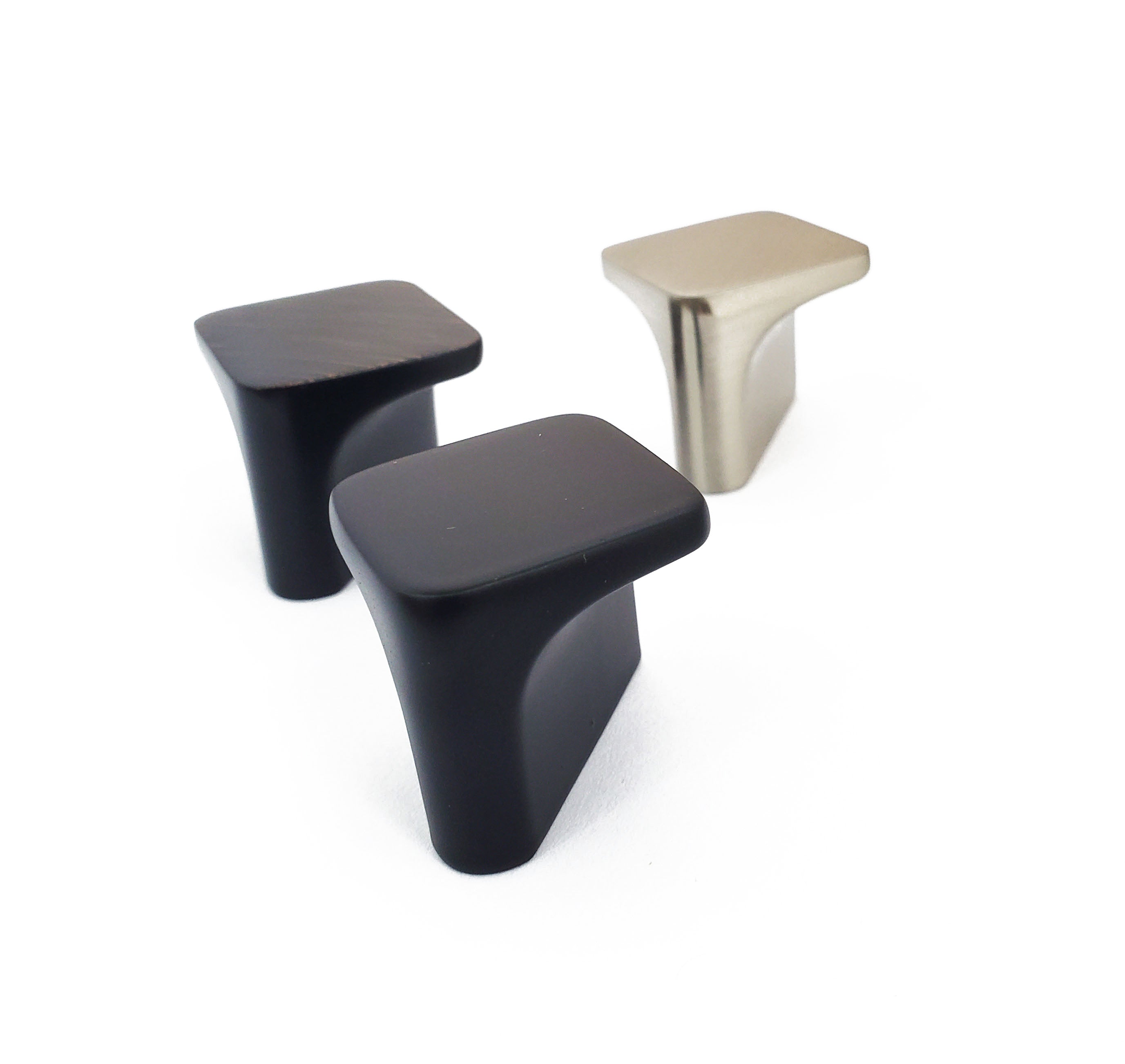 Square modern craftsman knob black brushed nickel brushed oil rubbed bronze classic traditional HardwareDirect side images