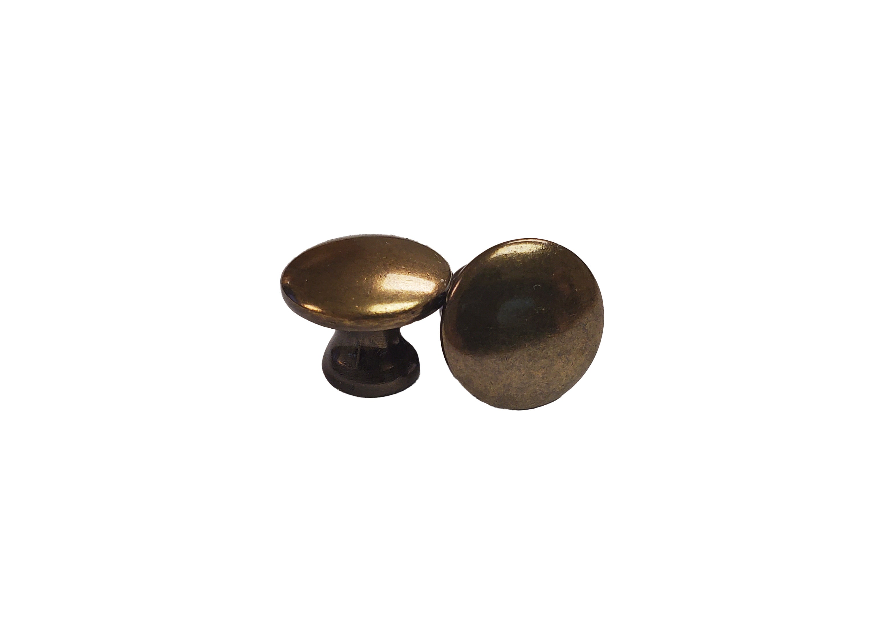 gold-colored jewelry box knob sideview and topview with a textured surface, displayed against a white background. Hardwaredirect