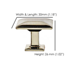Modern kitchen bath cabinet hardware craftsman collection square modern knob pull brushed nickel dimensions classic traditional transitional HardwareDirect