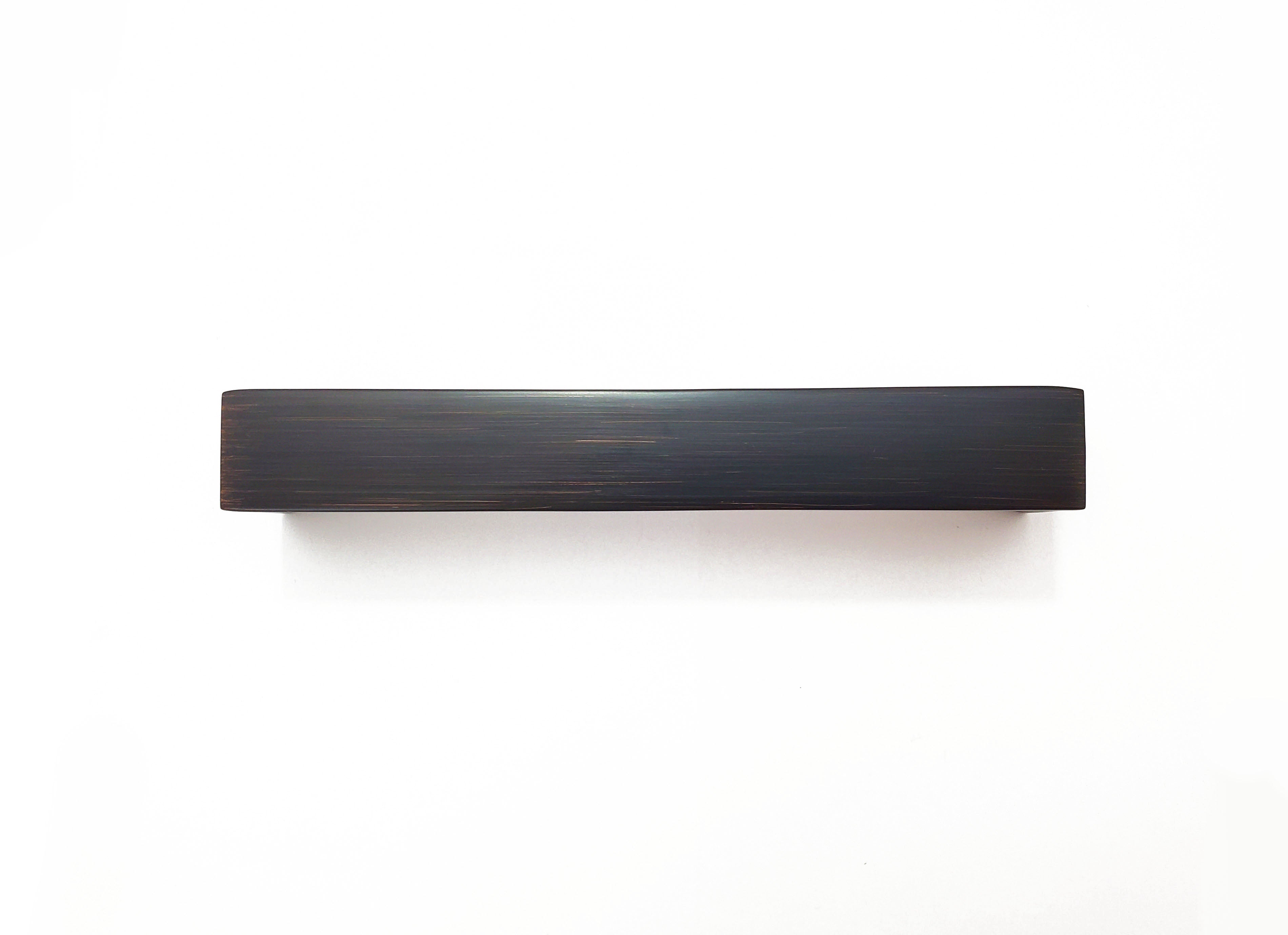 Brushed oil rubbed bronze image showing Craftsman-style cabinet hardware handles.  Sleek modern simple comtemporary HardwareDirect for kitchen and bath cabinet pulls and knobs

