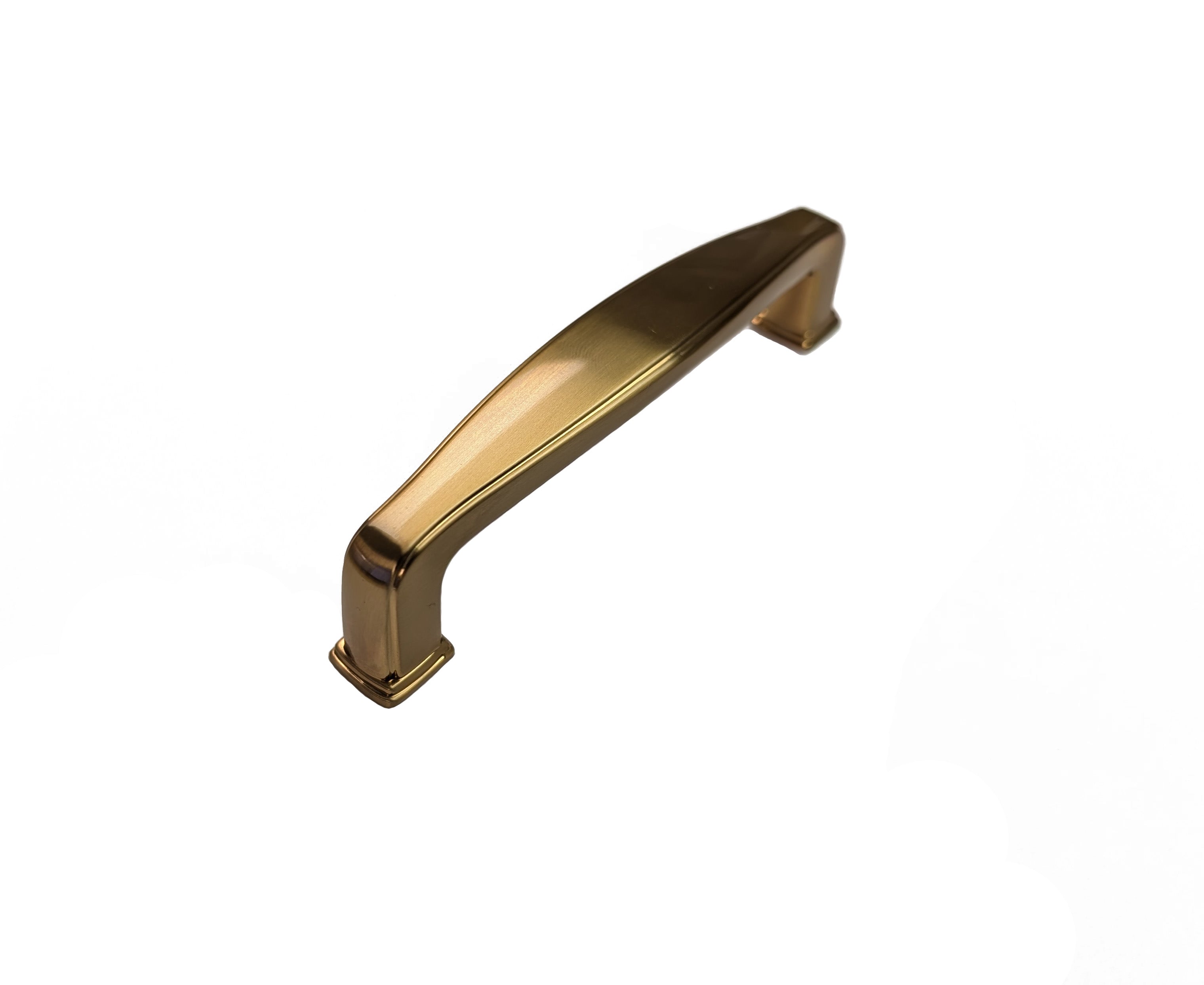 Rose gold colored Windsor style sleek pull, kitchen or bath cabinets or furniture piece.  Champagne gold bronze modern sleek decorative handles HardwareDirect
