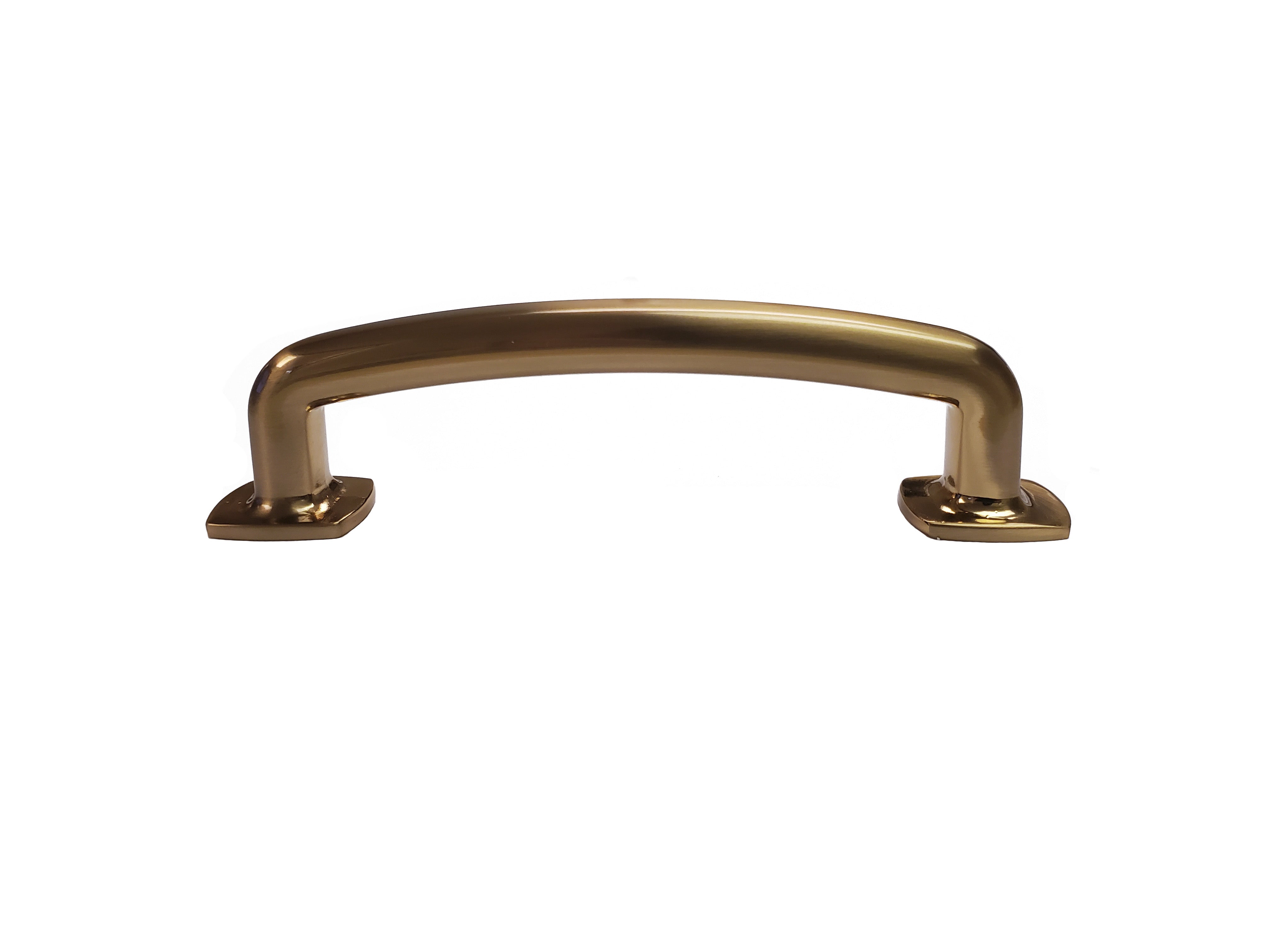 shield-shaped cabinet handles champagne gold bronze.  Kitchen cabinet hardware pulls and knobs.  HardwareDirect modern traditional simple