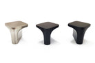 Square modern craftsman knob black brushed nickel brushed oil rubbed bronze classic traditional side view