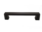 Flared matte black upclose image Modern kitchen bath cabinet hardware craftsman collection square modern knob pull sleek traditional transitional HardwareDirect