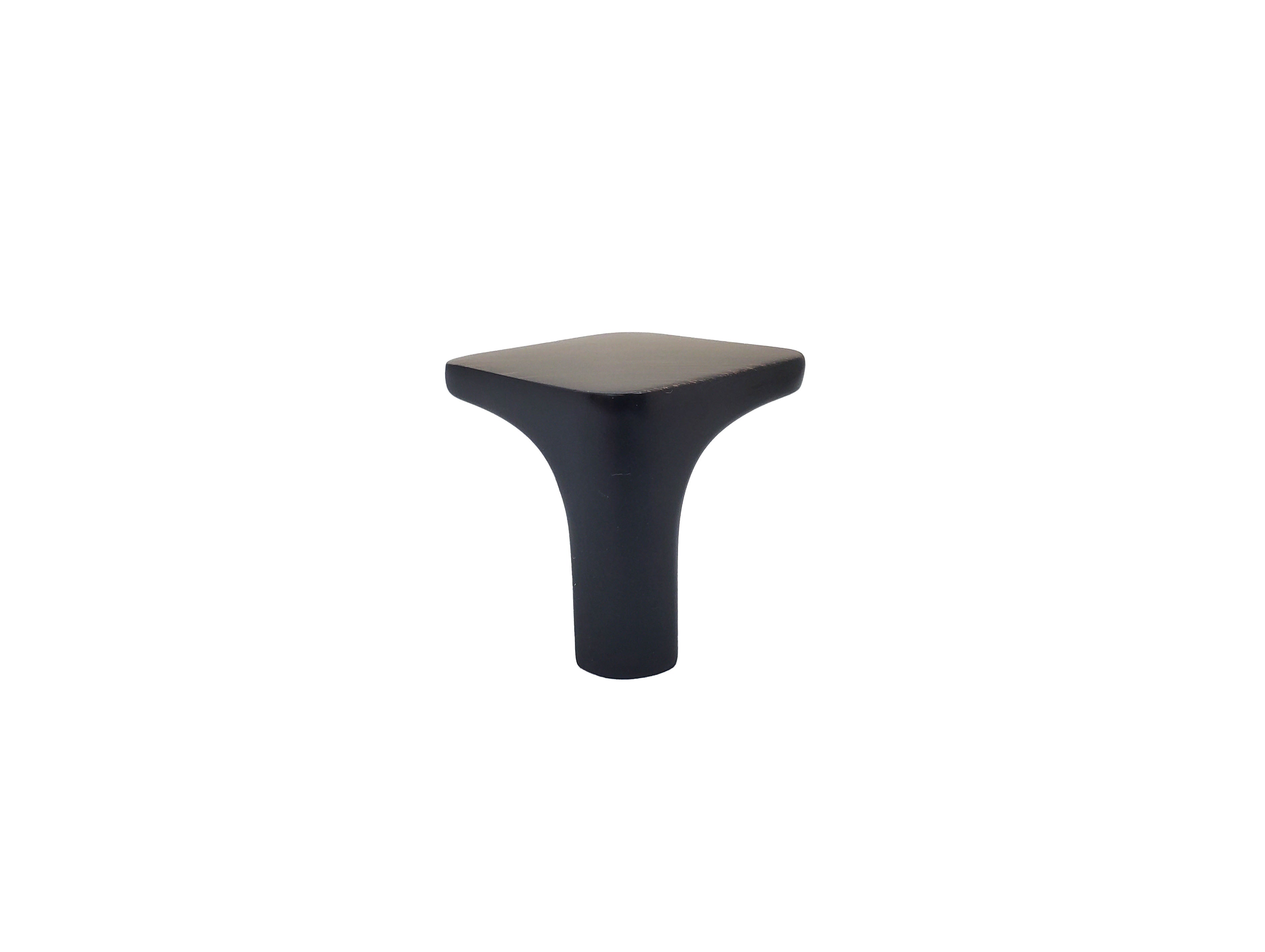Matte Black, Oil-Rubbed Bronze, and Brushed Nickel cabinet pulls and knobs for kitchen or bathroom cabinets square modern side view