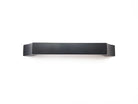 Image showing up close of curved Craftsman-style cabinet hardware handles.  Matte Black Sleek curved modern simple comtemporary HardwareDirect for kitchen and bath cabinet pulls and knobs
