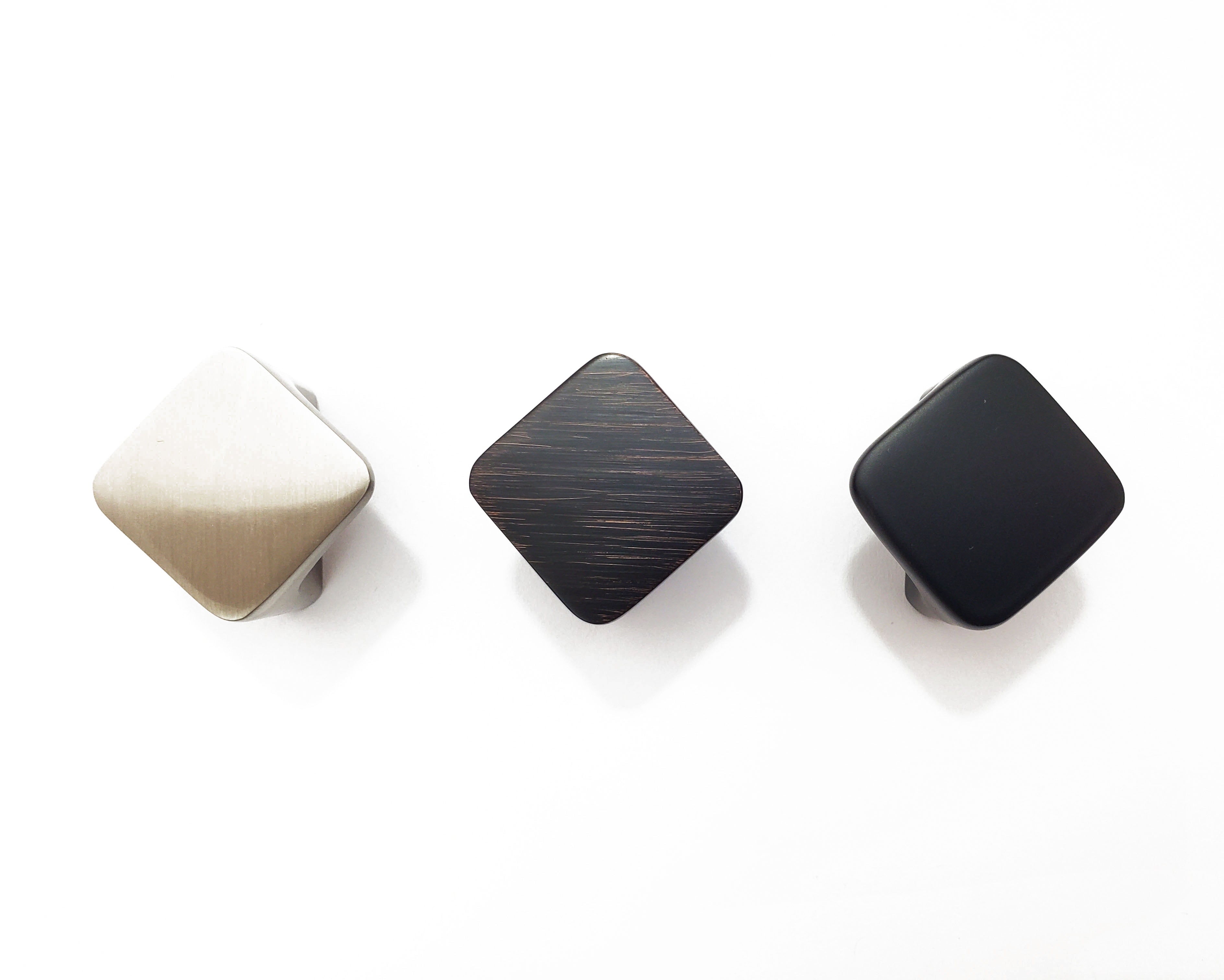 Square modern craftsman knob black brushed nickel brushed oil rubbed bronze classic traditional HardwareDirect top images 