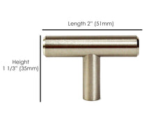 12mm Diameter Bar Pulls- Brushed Nickel