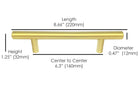 Modern Gold T Bar Kitchen Cabinet Handle Pill  Hardware