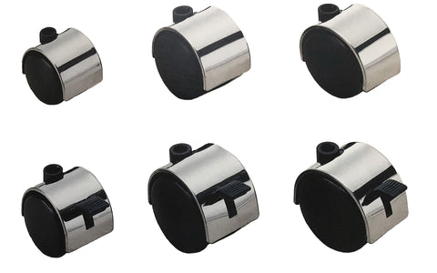 Stainless Steel Cover Nylon Twin Wheel Casters