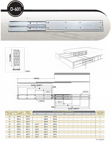 71mm F/E Drawer Slide