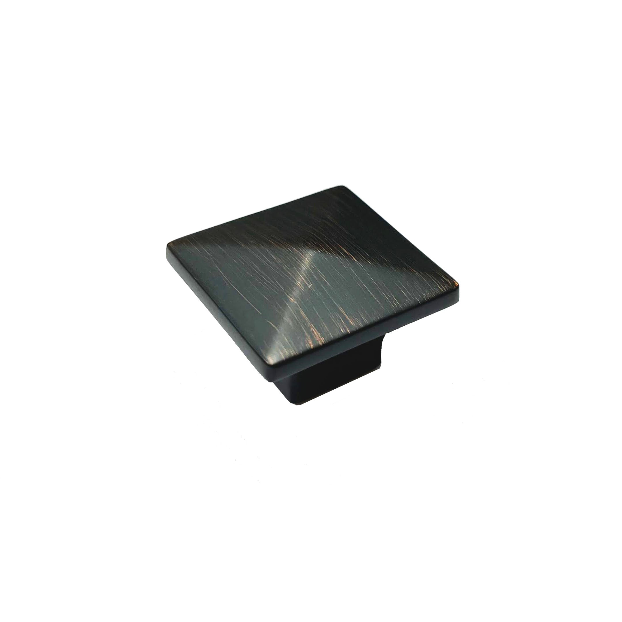 brushed oil rubbed bronze side view pyramid knobs Square modern angular HardwareDirect cabinet knobs and pulls. 